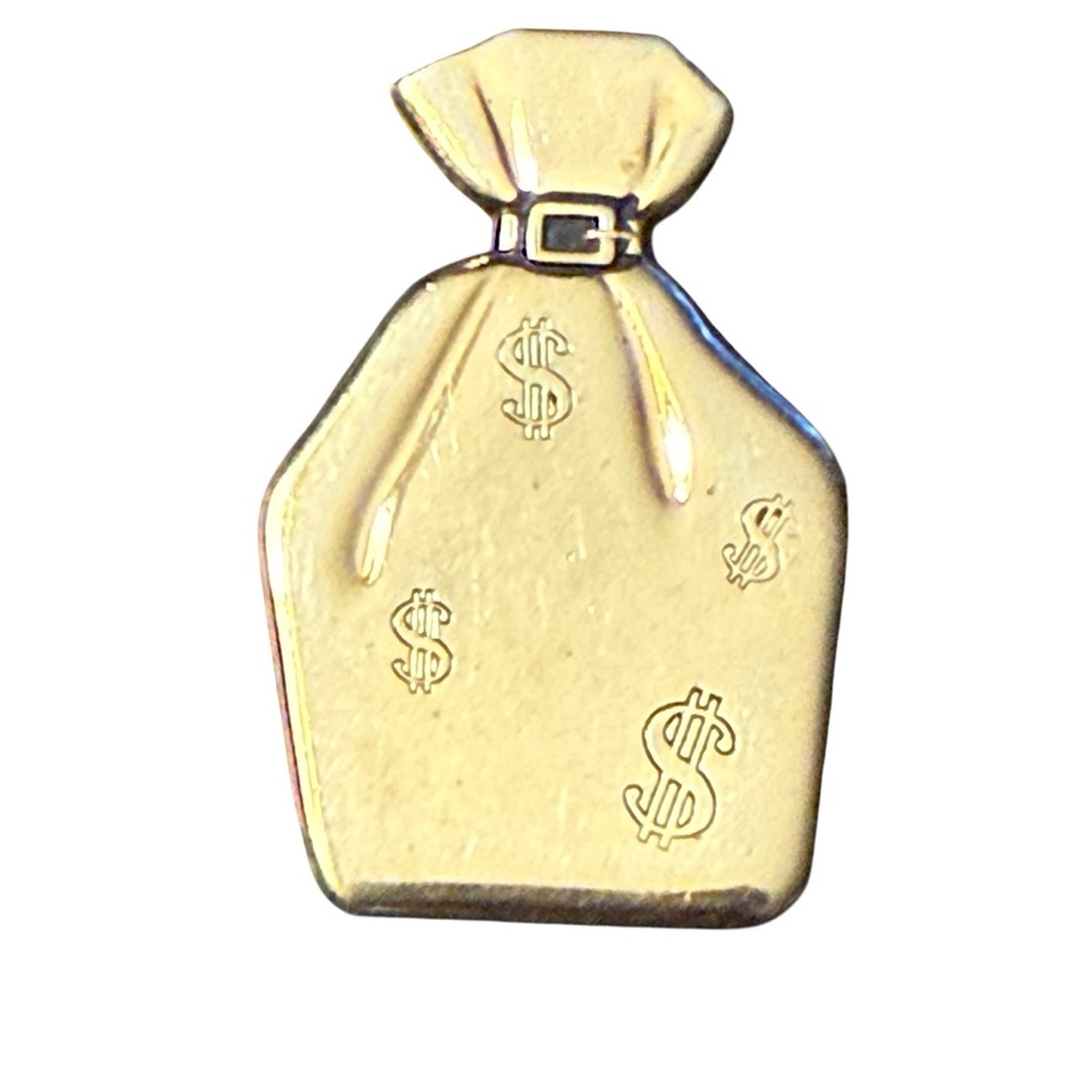 SWANK Gold Filled Money Clip Money Bag Vintage 1970’s